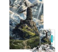 Puzzle da 1000 pezzi per ragazzi Rovine spazzate dal vento Puzzle per adulti Gioco pratico Decorazione per la casa Interazione genitore-figlio (Dimensioni 38x26cm)