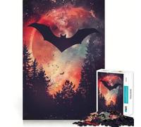 Puzzle da 1000 pezzi per ragazzi,sagoma di pipistrello,galassia,gioco di incastro preciso,gioco di abilità di pensiero,divertimento tranquillo,divertimento per il compleanno (38x26cm)