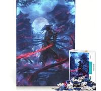 Puzzle da 1000 pezzi per ragazzi, Samurai Blu Mezzanotte, giochi rilassanti, attività divertenti da fare a casa, compleanno 50x75cm
