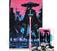 Puzzle da 1000 pezzi per ragazzi: Samurai con spada luminosa gioco divertente allena la mente e la manualità migliora l'amore tra le coppie 50x75cm