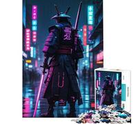 Puzzle da 1000 pezzi per ragazzi samurai cyberpunk giapponese stimolante per la mente decorazione per la casa gioco pratico per ragazzi dai 14 anni in su 38x52cm