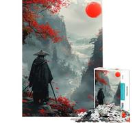 Puzzle da 1000 pezzi per ragazzi Samurai in un paesaggio autunnale Gioco antistress da 1000 pezzi stimola la memoria rompicapo gioco per tutta la famiglia (38x52cm)