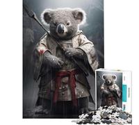 Puzzle da 1000 pezzi per ragazzi Samurai Koala ideale per compleanno e Natale decorazione da parete gioco rompicapo per ragazzi dai 14 anni in su (38x52cm)