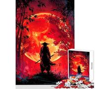 Puzzle da 1000 pezzi per ragazzi: Samurai nella foresta rossa con la luna Giochi rilassanti un'opera d'arte decorazione per la casa giocattolo ottimo regalo per gli appassionati di videogiochi