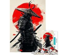 Puzzle da 1000 pezzi per ragazzi Samurai's Red Dawn rompicapo per ragazzi sfida difficile per compleanno Natale giochi per famiglie 38x26cm