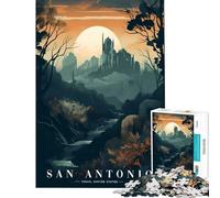 Puzzle da 1000 pezzi per ragazzi San Antonio impegnativo da completare decorazione perfetta gioco rilassante per ragazzi dai 14 anni in su (38x26cm)