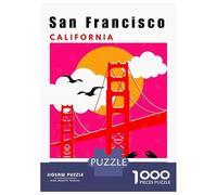 Puzzle Da 1000 Pezzi Per Ragazzi San Francisco Mid Century Modern Collage Travel Poster Puzzle Per Adulti Fai Da Te Giocattoli Decorazione Perfetta Regali Unici Per Compleanno E Natale 70x50cm/1000pcs