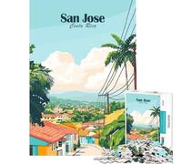Puzzle da 1000 pezzi per ragazzi San Jose Costa Rica Giocattolo educativo per l'apprendimento giochi rilassanti attività per la famiglia regalo per donne e uomini (dimensioni 38x26cm)