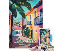 Puzzle da 1000 pezzi per ragazzi San Jose Costa Rica Puzzle da dipingere per adulti Gioco rompicapo Migliora la memoria Difficile da completare (Dimensioni 50x75cm)