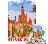 Puzzle da 1000 pezzi per ragazzi San Miguel de Allende giocattolo per ragazzi decorazione da parete regalo per amici e familiari per migliorare la memoria (dimensioni 50x75cm)