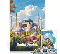Puzzle da 1000 pezzi per ragazzi, Santa Sofia, Istanbul, gioco educativo, per divertimento in famiglia, regalo per amici e parenti 38x26cm