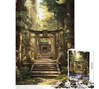 Puzzle da 1000 pezzi per ragazzi santuario giapponese nella foresta gioco impossibile migliora la memoria giocattolo decorativo per la casa regalo di compleanno regalo di viaggio (50x75cm)