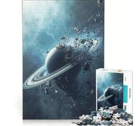 Puzzle da 1000 pezzi per ragazzi: Saturno che esplode - Distruzione cosmica nello spazio profondo, giochi divertenti, impegnativi da completare, ideali come regalo per tutta la famiglia 38x26cm