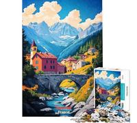 Puzzle da 1000 pezzi per ragazzi Savoia Francia poster artistico puzzle per adulti gioco pratico decorazione da parete compleanno e Natale (dimensioni 50x75cm)