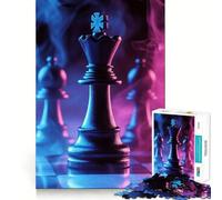 Puzzle da 1000 pezzi per ragazzi,scacchi con la regina nel fumo,gioco stimolante,attività per la mente,momento di relax,attività per il compleanno (38x26cm)