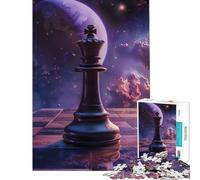 Puzzle da 1000 pezzi per ragazzi Scacchi Regina nello Spazio Sfida per l'Intelligenza Giocattolo Educativo Difficile Ottimo Regalo (Dimensioni 75x50cm)
