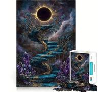 Puzzle da 1000 pezzi per ragazzi Scala celeste con cristalli ed eclissi,gioco di incastro divertente e stimolante per la mente,ideale per momenti di relax e come regalo di compleanno (50x75cm)