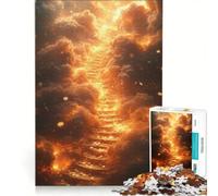 Puzzle da 1000 pezzi per ragazzi: Scala verso il Paradiso tra Nuvole Infuocate Gioco Impossibile Sfida Difficile Regalo per Amici e Familiari 50x75cm