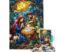 Puzzle da 1000 pezzi per ragazzi scena della Natività puzzle smaltato per ragazzi migliora la memoria lista dei desideri con Babbo Natale gioco educativo per famiglie 50x75cm