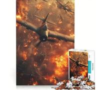 Puzzle da 1000 pezzi per ragazzi, scena di guerra aerea, gioco educativo, gara di velocità manuale, gioco di sfida unico 50x75cm