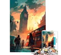 Puzzle da 1000 pezzi per ragazzi scena di Londra in una giornata tempestosa puzzle da 1000 pezzi decorazione per la casa giocattolo decorazione da parete offerta come regalo per tutta la famiglia