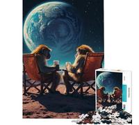 Puzzle da 1000 pezzi per ragazzi Scimmie su un pianeta lontano Gioco intellettuale e pratico antistress Ottimo regalo per gli amanti dei giochi (dimensioni 38x26cm)