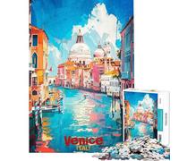 Puzzle da 1000 pezzi per ragazzi Scopri Venezia Poster artistico Puzzle per adulti Gioco rompicapo Regalo difficile per amici e familiari (Dimensioni 38x26cm)