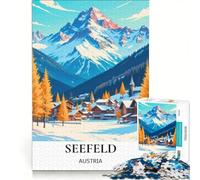 Puzzle da 1000 pezzi per ragazzi Seefeld Austria Inverno, Giocattolo Decorazione da Parete, Decorazione Perfetta, Regalo di Natale e Compleanno 50x75cm