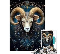 Puzzle da 1000 pezzi per ragazzi segno zodiacale Ariete Aiuta ad allenare la mente Un'opera d'arte Gioco divertente Adatto a partire dai 14 anni (38x52cm)