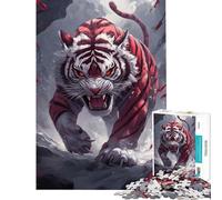 Puzzle da 1000 pezzi per ragazzi senti la potenza della tigre ideale per compleanni e Natale Migliora la memoria Un gioco impossibile adatto a persone dai 14 anni in su (38x52cm)