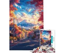 Puzzle da 1000 pezzi per ragazzi Sentiero autunnale verso il Monte Fuji gioco educativo giocattoli educativi regali di Babbo Natale segreto attività per famiglie (dimensioni 38x26cm)