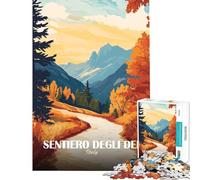 Puzzle da 1000 pezzi per ragazzi Sentiero Degli Dei Italia Paesaggio Arte Giocattolo educativo per imparare Gioco educativo Migliora la memoria Regalo di compleanno (Dimensioni 38x52cm)