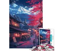 Puzzle da 1000 pezzi per ragazzi Sentiero dei ciliegi in fiore verso il Fuji sfida per l'intelligenza giocattolo avvincente giochi per famiglie un'opera d'arte idee regalo (dimensioni 38x26cm)