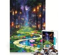 Puzzle da 1000 pezzi per ragazzi "Sentiero della città incantata", gioco educativo, difficile, regalo di compleanno, regalo di viaggio 38x26cm