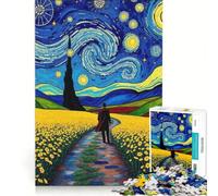 Puzzle da 1000 pezzi per ragazzi Sentiero della Notte Stellata Giocattolo Decorazione da Parete Regalo di Compleanno Per Rafforzare l'Amore tra le Coppie 38x26cm