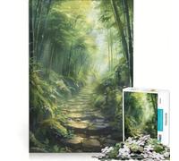Puzzle da 1000 pezzi per ragazzi: Sentiero di pietra attraverso una foresta di bambù gioco impossibile sfida difficile regalo per amici e familiari 38x26cm