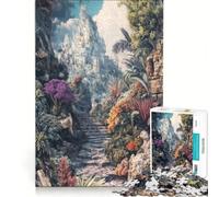 Puzzle da 1000 pezzi per ragazzi: Sentiero di pietra verso la cima della montagna gioco educativo rilassante e stimolante sfida unica 38x52cm