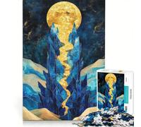 Puzzle da 1000 pezzi per ragazzi "Sentiero d'oro verso la luna - Aura del deserto", gioco rompicapo, difficile e stimolante, ideale come regalo per tutta la famiglia 50x75cm