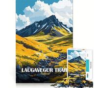 Puzzle da 1000 pezzi per ragazzi,sentiero Laugavegur,paesaggio islandese,design raffinato,gioco di logica,regalo,divertimento rilassante,compleanno,gioco (50x75cm)