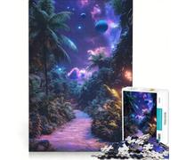 Puzzle da 1000 pezzi per ragazzi Sentiero mistico nella giungla Giocattolo fai da te Migliora la memoria Collezione d'artista Belle arti 50x75cm