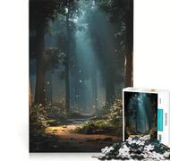 Puzzle da 1000 pezzi per ragazzi: Sentiero nella foresta incantata con lucciole, gioco educativo, difficile, regalo di compleanno, regalo di viaggio 50x75cm