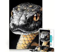 Puzzle da 1000 pezzi per ragazzi,serpente nero e oro,taglio netto,puzzle logico,gioco per il tempo libero,regalo di Natale rilassante (38x26cm)