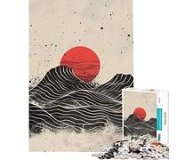 Puzzle da 1000 pezzi per ragazzi sfida educativa "Crimson Tide Rise" decorazione per la casa giochi educativi adatti a partire dai 14 anni (38x52cm)