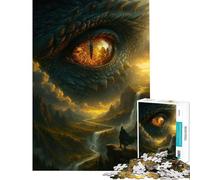 Puzzle da 1000 pezzi per ragazzi Sguardo del drago su un paesaggio fantastico attività divertenti da fare a casa regalo di compleanno giochi educativi per ragazzi dai 14 anni in su gioco offerto