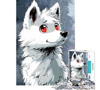 Puzzle da 1000 pezzi per ragazzi "Sguardo del Lupo Mistico" gioco educativo e rompicapo ideale come regalo di Babbo Natale segreto (dimensioni 38x52cm)