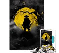 Puzzle da 1000 pezzi per ragazzi silhouette di guerrieri gioco per famiglie sfida di intelligenza e cervello giocattolo avvincente opera d'arte regalo attività per famiglie (dimensioni 50x75cm)