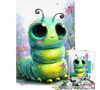 Puzzle da 1000 pezzi per ragazzi simpatico bruco dei cartoni animati puzzle da giardino per adulti gioco pratico sfida impegnativa ideale come regalo per tutta la famiglia (dimensioni 38x52cm)