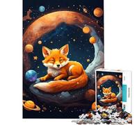 Puzzle da 1000 pezzi per ragazzi simpatico cucciolo di volpe gioco intellettuale gioco pratico antistress ottimo regalo per gli amanti dei giochi (dimensioni 38x52cm)