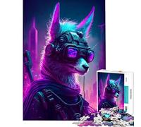 Puzzle da 1000 pezzi per ragazzi simpatico lama umano cyberpunk difficile e stimolante un'opera d'arte gioco divertente adatto a persone dai 14 anni in su (50x75cm)