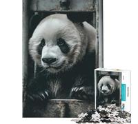 Puzzle da 1000 pezzi per ragazzi simpatico panda in prigione gioco rilassante sfida per l'intelligenza giocattolo avvincente regalo divertente decorazione per la casa (dimensioni 75x50cm)